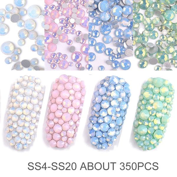 ss4-ss20 opal nail rhinestones flatback colorful crystal glass gems for diy uv gel 3d nail art decorations 350pcs, Silver;gold
ss4-ss20 opal nail rhinestones flatback colorful crystal glass gems for diy uv gel 3d nail art decorations 350pcs, Silver;gold