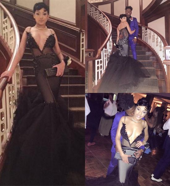2019 black mermaid evening prom dresses spaghetti deep v neck long formal party gown custom made, Black;red
2019 black mermaid evening prom dresses spaghetti deep v neck long formal party gown custom made, Black;red