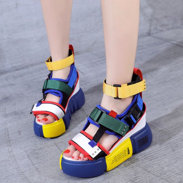blue sandals platform women 2020ladies casual shoes wedge high chunky heel sandals summer shoes high ankle 41 42 43, Black
blue sandals platform women 2020ladies casual shoes wedge high chunky heel sandals summer shoes high ankle 41 42 43, Black