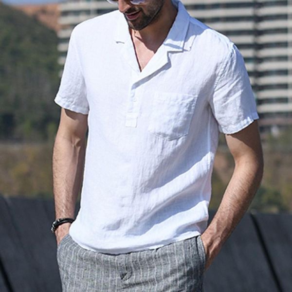men shirt solid cotton linen soft home vintage summer short sleeve henry collar retro shirts casual male blouse 2020, White;black
men shirt solid cotton linen soft home vintage summer short sleeve henry collar retro shirts casual male blouse 2020, White;black
