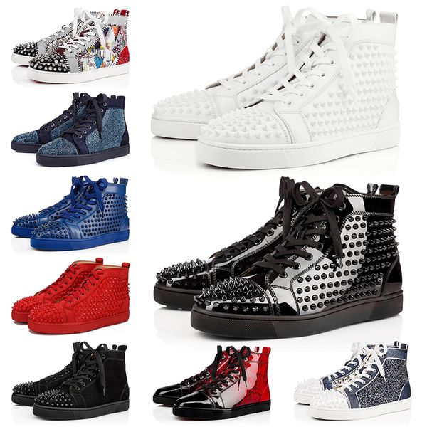 red bottoms womens mens designer shoes spikes suede leather casual shoes luxury fashion platform party lovers designer sneakers, Black
red bottoms womens mens designer shoes spikes suede leather casual shoes luxury fashion platform party lovers designer sneakers, Black