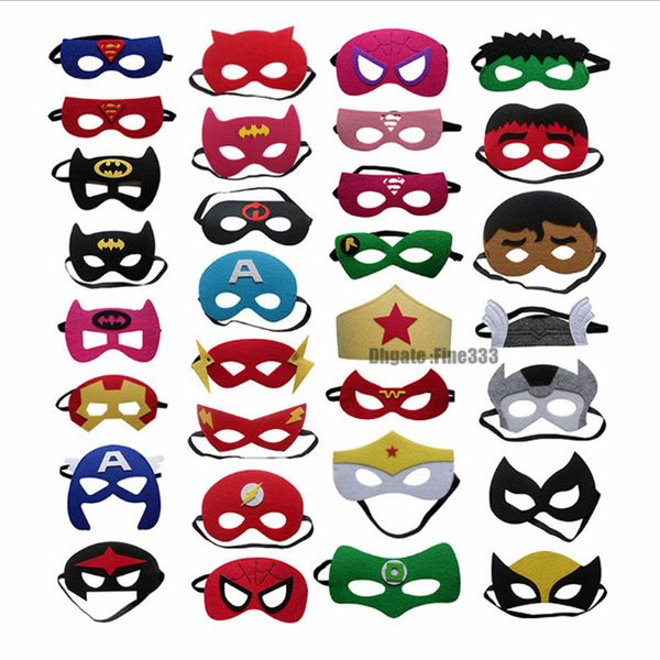 Cospaly Kids Mask For Halloween Carnival Party Cartoon Characters Cospaly Toys 48models Surper Hero Party Toys Supplies