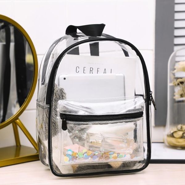 women backpack transparent waterproof pvc bag female fashion college students transparent sequin bag femme backpacks
women backpack transparent waterproof pvc bag female fashion college students transparent sequin bag femme backpacks