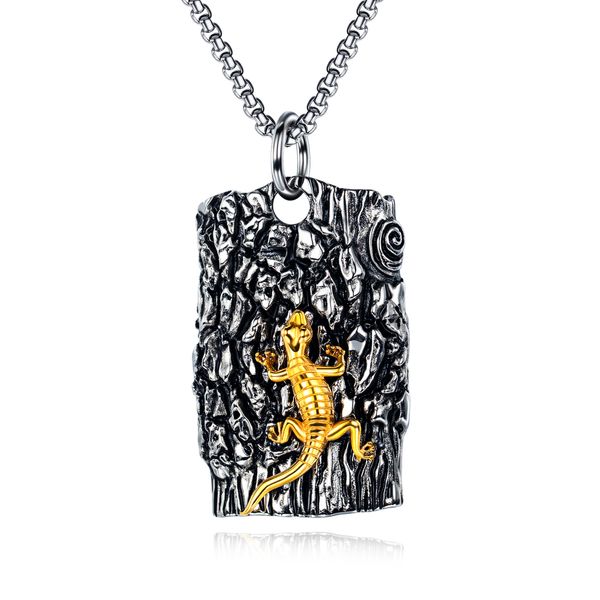 retro fashion street trend golden color gecko pendant personalized hip hop rock titanium steel men's necklace 3-gx1603, Silver
retro fashion street trend golden color gecko pendant personalized hip hop rock titanium steel men's necklace 3-gx1603, Silver