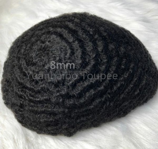 6mm wave afro curl mens wig hairpieces full lace toupee indian virgin remy human hair replacement, Black
6mm wave afro curl mens wig hairpieces full lace toupee indian virgin remy human hair replacement, Black