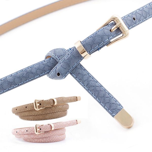 women belt pu leather gold pin metal buckle waist belt girls female thin fashion accessories, Black;brown
women belt pu leather gold pin metal buckle waist belt girls female thin fashion accessories, Black;brown