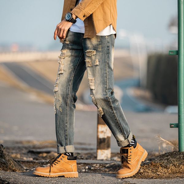 мужские джинсы 2020 весна и лето новый ретро сплошной цвет отверстие slim fit джинсы молодая личность мода тенденция мужская одежда, Blue
мужские джинсы 2020 весна и лето новый ретро сплошной цвет отверстие slim fit джинсы молодая личность мода тенденция мужская одежда, Blue