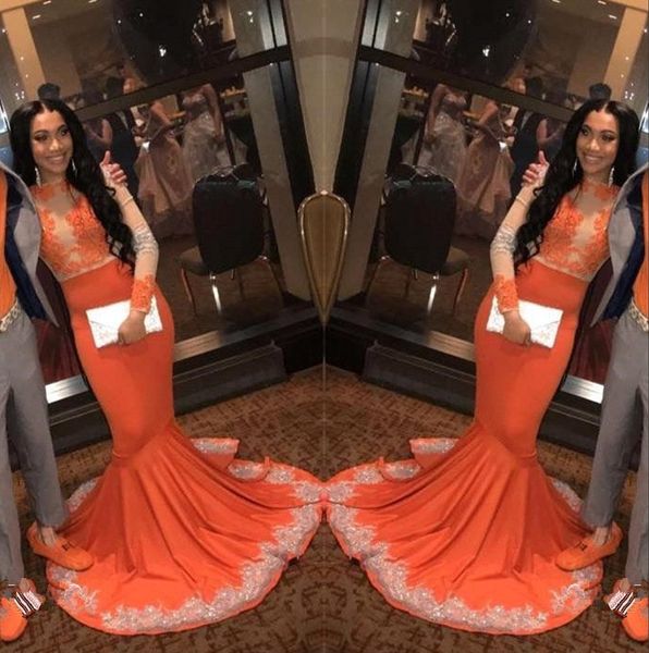 black girls sheer long sleeves mermaid prom dresses 2019 tulle lace applique satin mermaid sweep train formal party evening gowns bc0902
black girls sheer long sleeves mermaid prom dresses 2019 tulle lace applique satin mermaid sweep train formal party evening gowns bc0902