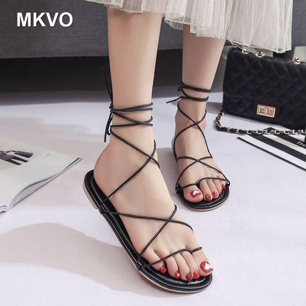 summer plus size women's sandal rear tie woman cross bandage sandals summer shoes flats lace-up ankle strap sandalias mujer 2019, Black
summer plus size women's sandal rear tie woman cross bandage sandals summer shoes flats lace-up ankle strap sandalias mujer 2019, Black