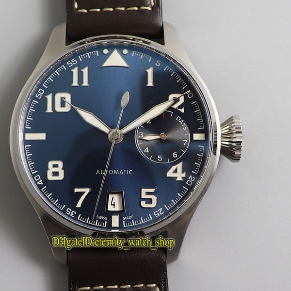 version zff big pilot 500908 7 day power reserve blue dial cal.51111 automatic 500916 mens watch steel case leather-strap sport watches, Slivery;brown 
version zff big pilot 500908 7 day power reserve blue dial cal.51111 automatic 500916 mens watch steel case leather-strap sport watches, Slivery;brown
