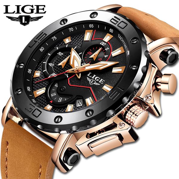2019 lige watch men analog leather sport watches men's army watch male date quartz clock relogio masculino, Slivery;brown
2019 lige watch men analog leather sport watches men's army watch male date quartz clock relogio masculino, Slivery;brown