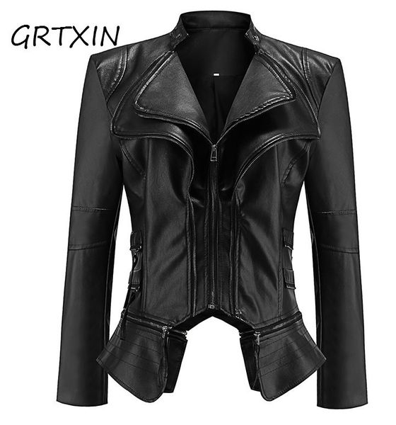 gothic faux leather pu jacket women winter autumn fashion motorcycle jacket black faux leather coats outerwear 2018 coat hot
gothic faux leather pu jacket women winter autumn fashion motorcycle jacket black faux leather coats outerwear 2018 coat hot