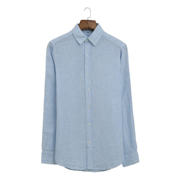 2020 men's long sleeve striped shirts turn-down collar summer casual shirt man 100%linen y2362, White;black
2020 men's long sleeve striped shirts turn-down collar summer casual shirt man 100%linen y2362, White;black