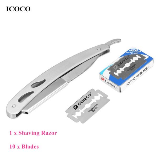 stainless steel shaving razor with 10 pcs strainless blades straight edge razors men folding shaving knife manual beard shaver
stainless steel shaving razor with 10 pcs strainless blades straight edge razors men folding shaving knife manual beard shaver