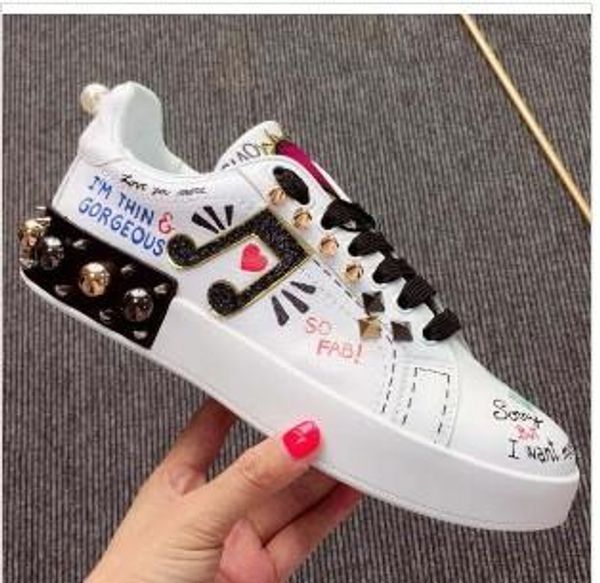 new leather flats designer sneakers women classic casual luxury franch brand shoes note rivet embroidery walking runnig durable mn02, Black
new leather flats designer sneakers women classic casual luxury franch brand shoes note rivet embroidery walking runnig durable mn02, Black