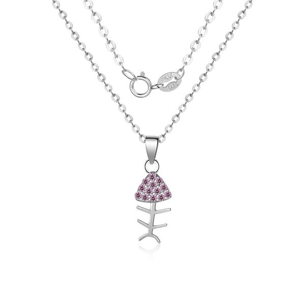 100% 925 sterling silver fish bone cz pendant necklace choker for women jewelry summer gifts 40cm
100% 925 sterling silver fish bone cz pendant necklace choker for women jewelry summer gifts 40cm