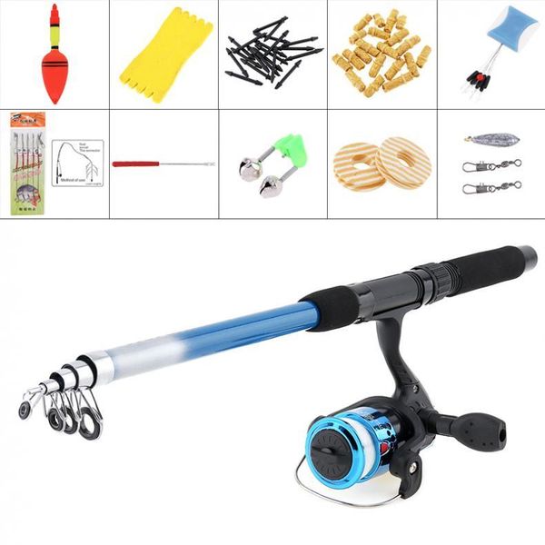 1.8m fishing rod reel line combo full kits spinning reel pole tool set with carp fishing lures fishing float hook swivel etc
1.8m fishing rod reel line combo full kits spinning reel pole tool set with carp fishing lures fishing float hook swivel etc