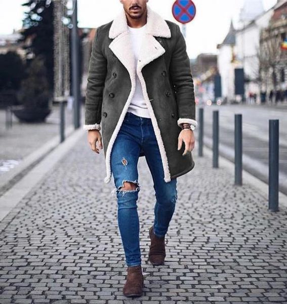 mens designer double breasted jacket fashion solid color winter thick coat casual lapel neck coats mens clothing, Black;brown
mens designer double breasted jacket fashion solid color winter thick coat casual lapel neck coats mens clothing, Black;brown