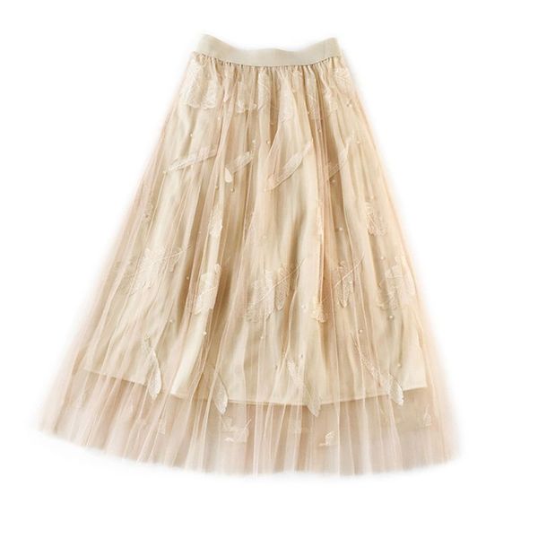 ladies high waist multi layer mesh pleated maxi long skirt plain solid color beaded feather embroidered fancy beach party skrit, Black
ladies high waist multi layer mesh pleated maxi long skirt plain solid color beaded feather embroidered fancy beach party skrit, Black
