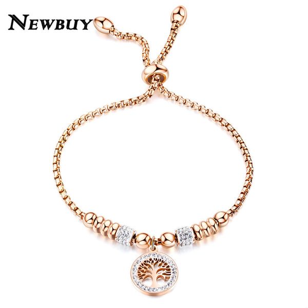 newbuy rose gold/silver color stainless steel chain bracelet & bangle female party jewelry cz life tree charm bracelet, Golden;silver
newbuy rose gold/silver color stainless steel chain bracelet & bangle female party jewelry cz life tree charm bracelet, Golden;silver