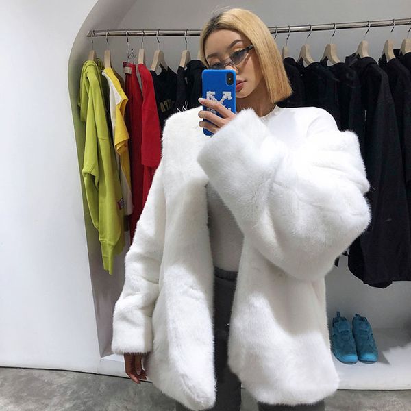 women's fur & faux coat women winter warm velvet loose thicken long coats, Black
women's fur & faux coat women winter warm velvet loose thicken long coats, Black