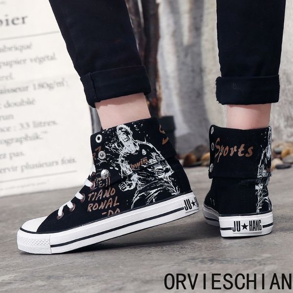 designer korean summer men's canvas shoes trend breathablhoes trend men'igh shoes youth casual shoes, Black
designer korean summer men's canvas shoes trend breathablhoes trend men'igh shoes youth casual shoes, Black