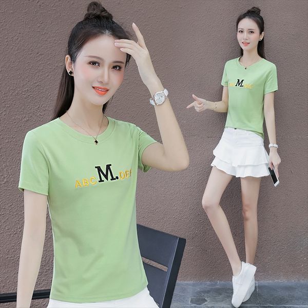 cotton short-sleeved t- skirt shorts and short skirt women's slim 2020 short high-waisted t-shirt versatile slim small shirt, White
cotton short-sleeved t- skirt shorts and short skirt women's slim 2020 short high-waisted t-shirt versatile slim small shirt, White