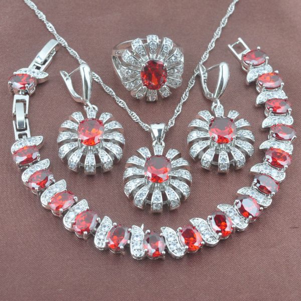 flawless red zirconia women's 925 sterling silver crystal jewelry sets bracelet necklace pendant earrings ring yz091, Slivery;golden
flawless red zirconia women's 925 sterling silver crystal jewelry sets bracelet necklace pendant earrings ring yz091, Slivery;golden