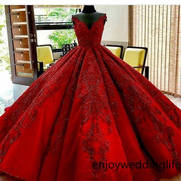 luxurious dark red ball gown quinceanera dresses v neck lace appliques beading sleeveless satin sweet 16 plus size formal prom evening gowns, Blue;red
luxurious dark red ball gown quinceanera dresses v neck lace appliques beading sleeveless satin sweet 16 plus size formal prom evening gowns, Blue;red