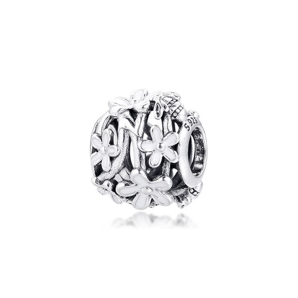 openwork white daisy flower charm fits beaded snake chain bracelets for woman diy beads for jewelry making sterling silver jewelry charm, Black
openwork white daisy flower charm fits beaded snake chain bracelets for woman diy beads for jewelry making sterling silver jewelry charm, Black