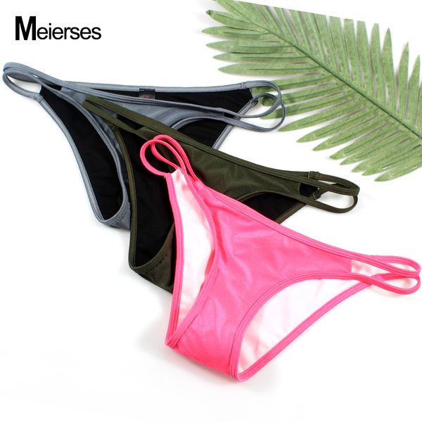 meierses women swimming bottoms female solid bikini separates lady's swim briefs cut out low waist bathing thong
meierses women swimming bottoms female solid bikini separates lady's swim briefs cut out low waist bathing thong