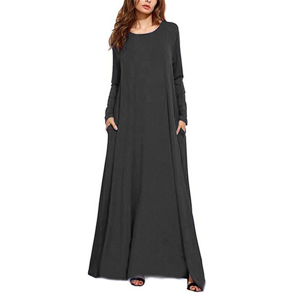 2020 spring women solid shirts dress casual long sleeve o-neck pockets long maxi dress elegant party kaftan vestidos plus size 7, Black;gray
2020 spring women solid shirts dress casual long sleeve o-neck pockets long maxi dress elegant party kaftan vestidos plus size 7, Black;gray