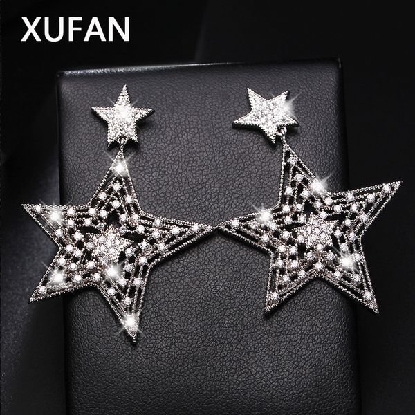 new hollow cz zircon star pentacle stud earrings exaggerated shiny zircon silver color pentagon earrings for women jewelry, Golden
new hollow cz zircon star pentacle stud earrings exaggerated shiny zircon silver color pentagon earrings for women jewelry, Golden