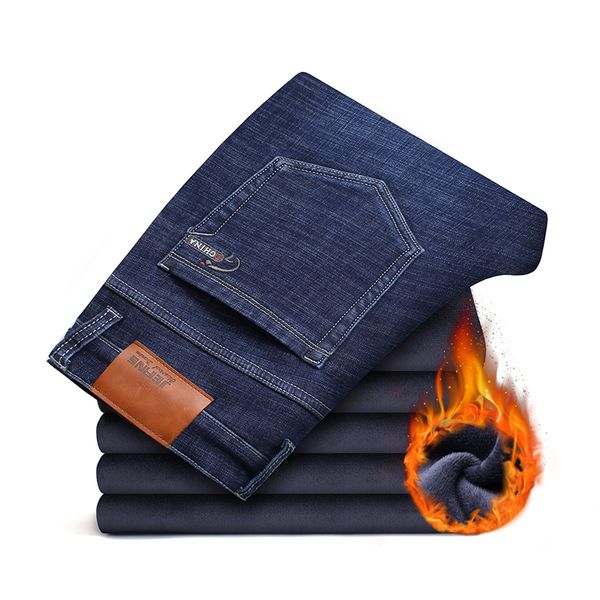 2019 plus size winter jeans men's warm dark blue jeans slim fit elastic denim trousers male fleece thick big size 40 42 44 46 
2019 plus size winter jeans men's warm dark blue jeans slim fit elastic denim trousers male fleece thick big size 40 42 44 46
