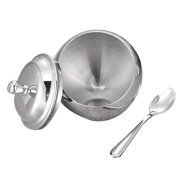 sugar bowl, stainless steel sugar bowl with oblique opening lid and spoon,for home and kitchen
sugar bowl, stainless steel sugar bowl with oblique opening lid and spoon,for home and kitchen