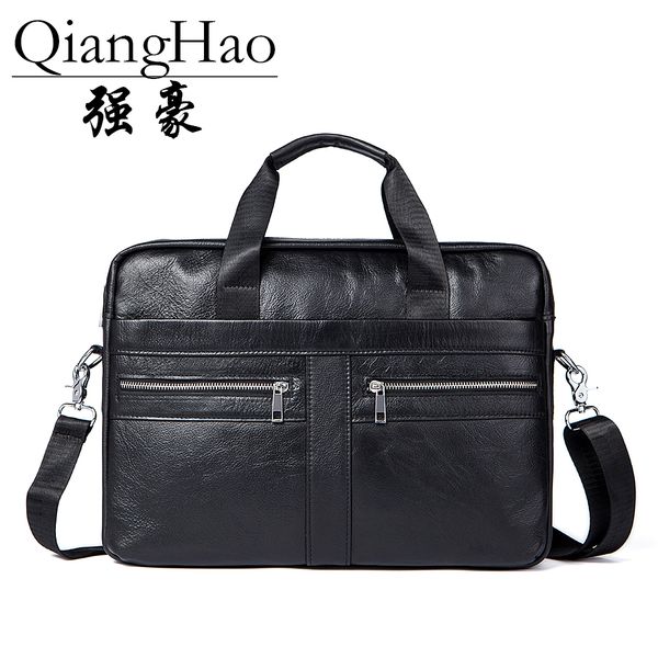 qianghao business briefcase leather man 14-15" laphandbags large-capacity travel men's messenger crossbody bag
qianghao business briefcase leather man 14-15" laphandbags large-capacity travel men's messenger crossbody bag