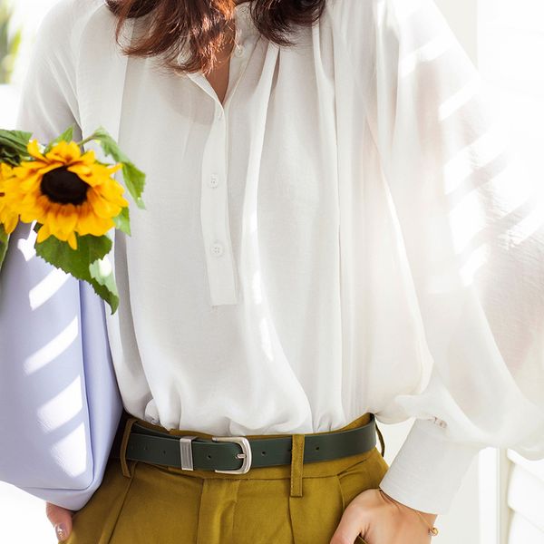 of 2020 with new french leisure languid is lazy temperament smoke plait female 3138 drape chiffon lantern sleeve shirt, White
of 2020 with new french leisure languid is lazy temperament smoke plait female 3138 drape chiffon lantern sleeve shirt, White