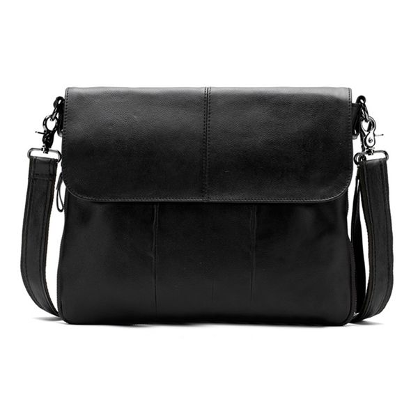 leather men's bag business flip shoulder bag leather crossbody fashion handbag briefcase