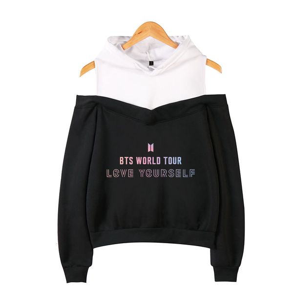 bts world shirt tour trend female dew shoulder strap hat jacket with shoulders open camisole t shirts, Black
bts world shirt tour trend female dew shoulder strap hat jacket with shoulders open camisole t shirts, Black