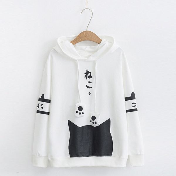 2019 hoodies women sweatshirt casual long sleeve hoody shirt kitty cat print pocket blouse for female black white #0801
2019 hoodies women sweatshirt casual long sleeve hoody shirt kitty cat print pocket blouse for female black white #0801