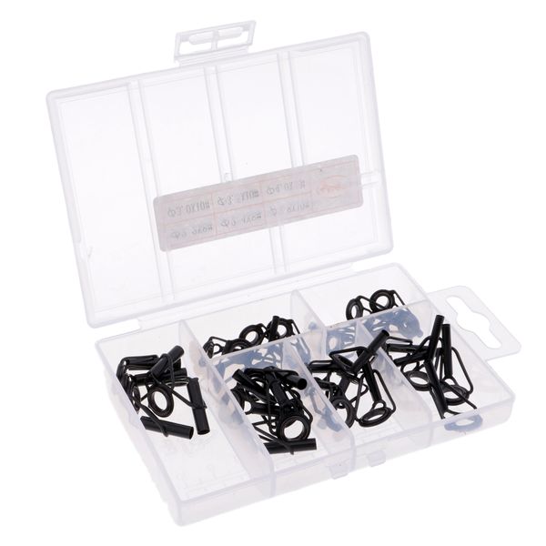 30pcs fishing rod guides eye ring rod repair kit mix size for rod building stainless steel frame wear-resistant ceramic ring
30pcs fishing rod guides eye ring rod repair kit mix size for rod building stainless steel frame wear-resistant ceramic ring