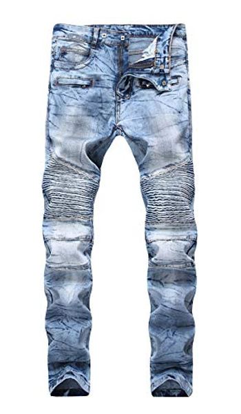 colinna men's moto biker vintage distressed ripped slim fit skinny stretch denim jeans, Blue
colinna men's moto biker vintage distressed ripped slim fit skinny stretch denim jeans, Blue