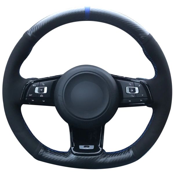 carbon fiber leather black suede blue marker car steering wheel cover for volkswagen golf 7 gti golf r mk7 vw polo gti
carbon fiber leather black suede blue marker car steering wheel cover for volkswagen golf 7 gti golf r mk7 vw polo gti