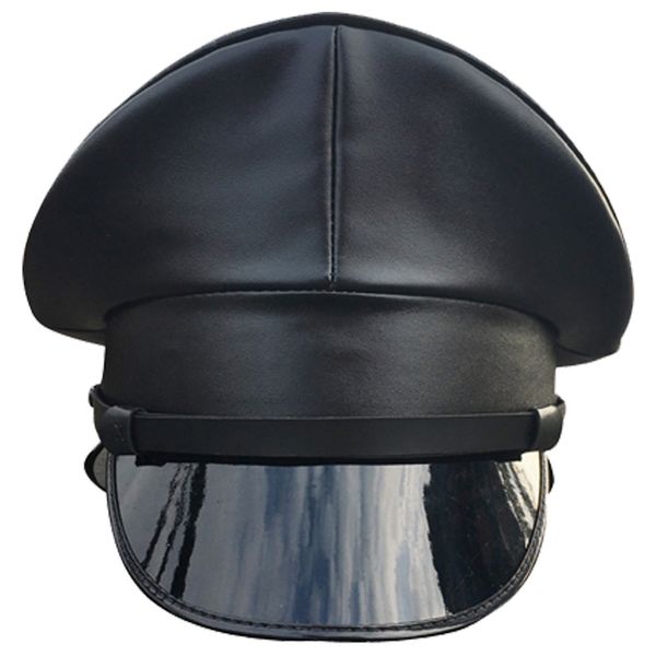 ночной охранник крышка черный кожа pu military hat performance ночной бар visor cap капитан cap для взрослых мужчин / женщин, Blue;gray
ночной охранник крышка черный кожа pu military hat performance ночной бар visor cap капитан cap для взрослых мужчин / женщин, Blue;gray