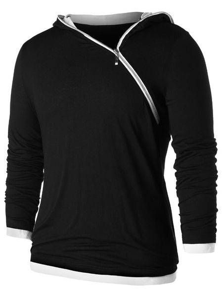 hemiks men asymmetric zip contrast color hoodie spring long sleeve pullovers casual fashion streetwear men's hooded, Black
hemiks men asymmetric zip contrast color hoodie spring long sleeve pullovers casual fashion streetwear men's hooded, Black