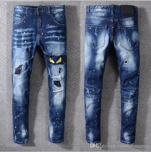 мужские проблемные рваные джинсы байкер сша размер 29 ~ 40 slim fit мотоцикл байкер denim для мужчин марка дизайнер hip hop мужские джинсы, Blue
мужские проблемные рваные джинсы байкер сша размер 29 ~ 40 slim fit мотоцикл байкер denim для мужчин марка дизайнер hip hop мужские джинсы, Blue