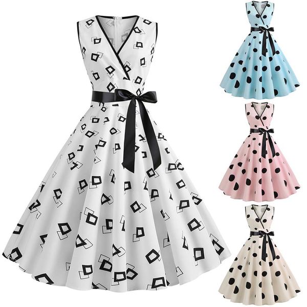 youyedian women casual 1950s retro sleeveless v-neck dot printing party prom swing dress women off shoulder party vestidos #5, Black;gray
youyedian women casual 1950s retro sleeveless v-neck dot printing party prom swing dress women off shoulder party vestidos #5, Black;gray