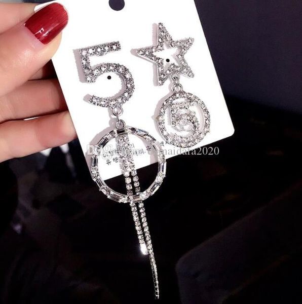 golden silver needle new ladies 5 earrings asymmetric rhinestone ring five-pointed star glitter earrings tassel long earrings
golden silver needle new ladies 5 earrings asymmetric rhinestone ring five-pointed star glitter earrings tassel long earrings