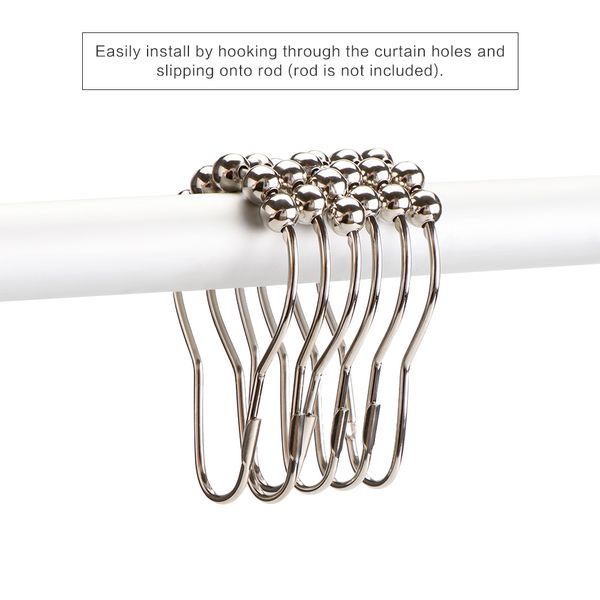 new 12pcs ferroalloy bathroom shower curtain rings hooks roller balls wholesale
new 12pcs ferroalloy bathroom shower curtain rings hooks roller balls wholesale