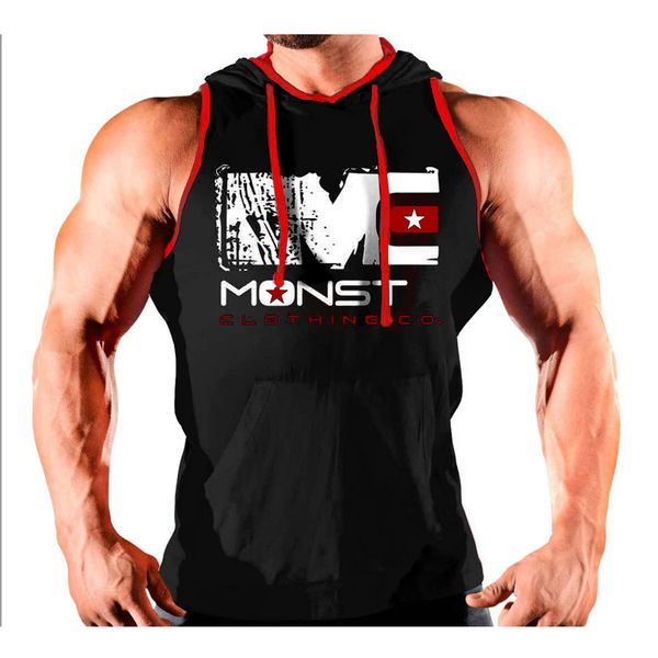 hirigin summer men casual sleeveless letter print hooded vest bodybuilding muscle clothing shirts, White;black
hirigin summer men casual sleeveless letter print hooded vest bodybuilding muscle clothing shirts, White;black